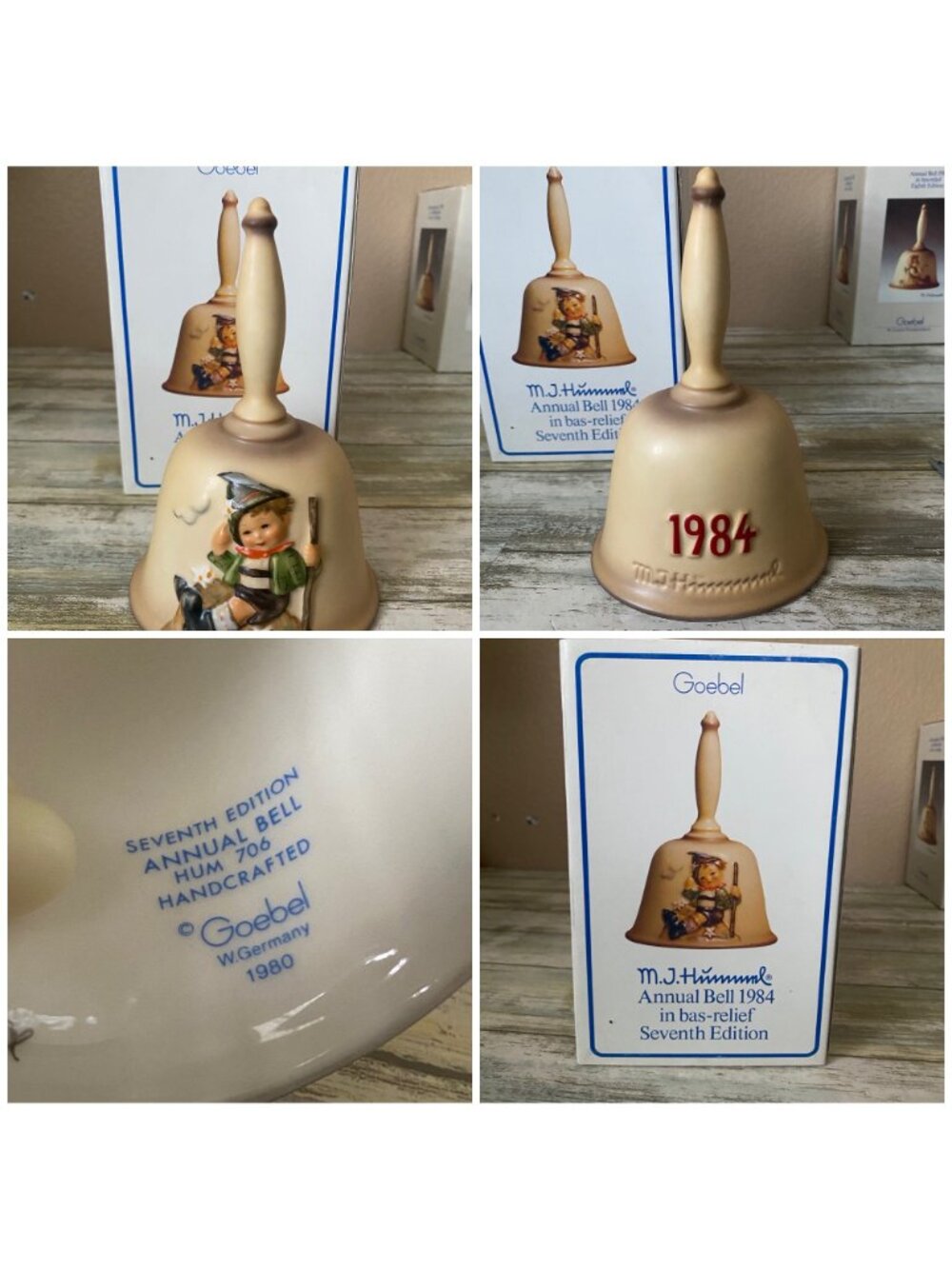 Hummel Annual Bells 1978-1986 Goebel Germany w/ Boxes Set of 9 - Picture 8 of 10